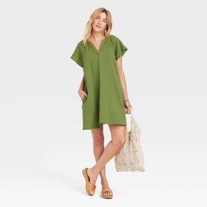 Universal Thread Women's Flutter Short Sleeve Woven Dress NWT